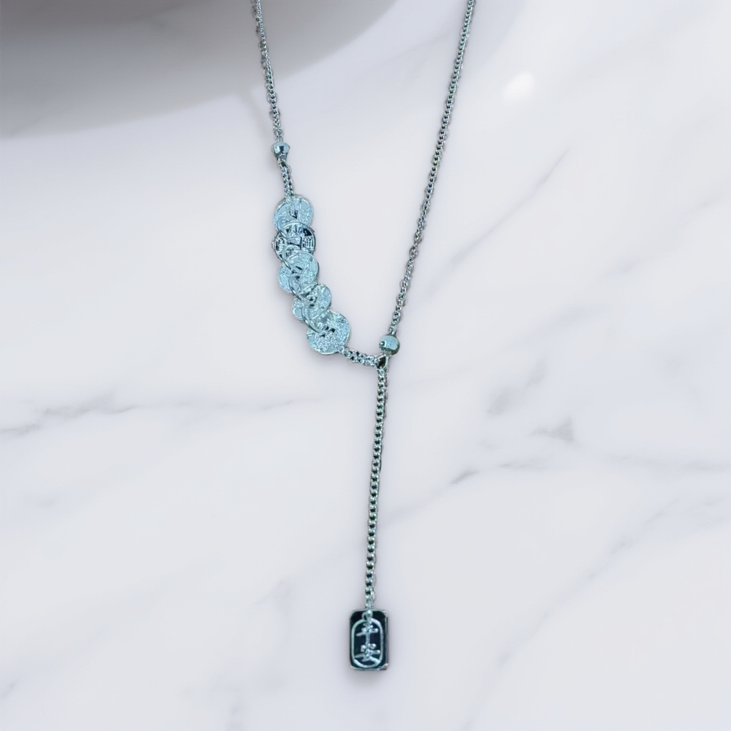 【赶紧处理】定制年味十足女款气质生肖挂件 G704 五帝钱项链