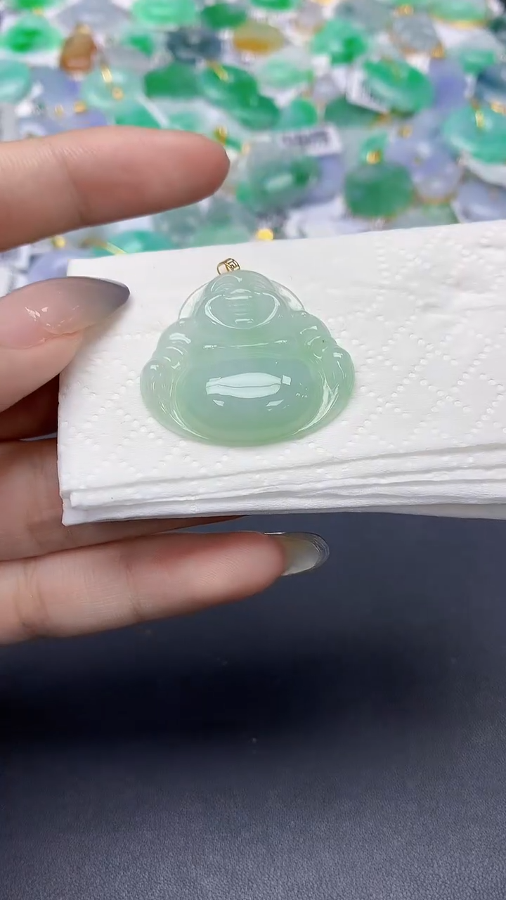 翡翠未镶嵌颈饰天然缅甸a货翡翠