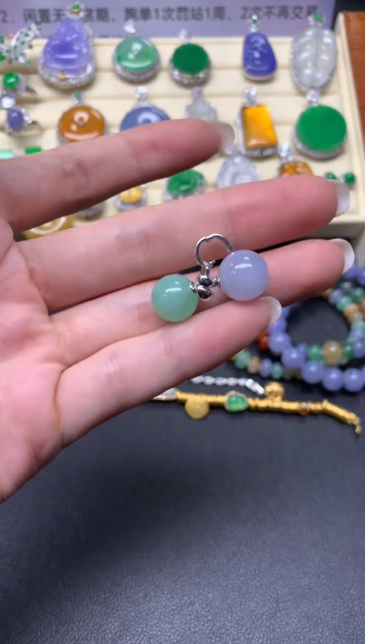 【闪购商品】翡翠吊坠(不含链)18K金镶嵌吊坠|1600+160