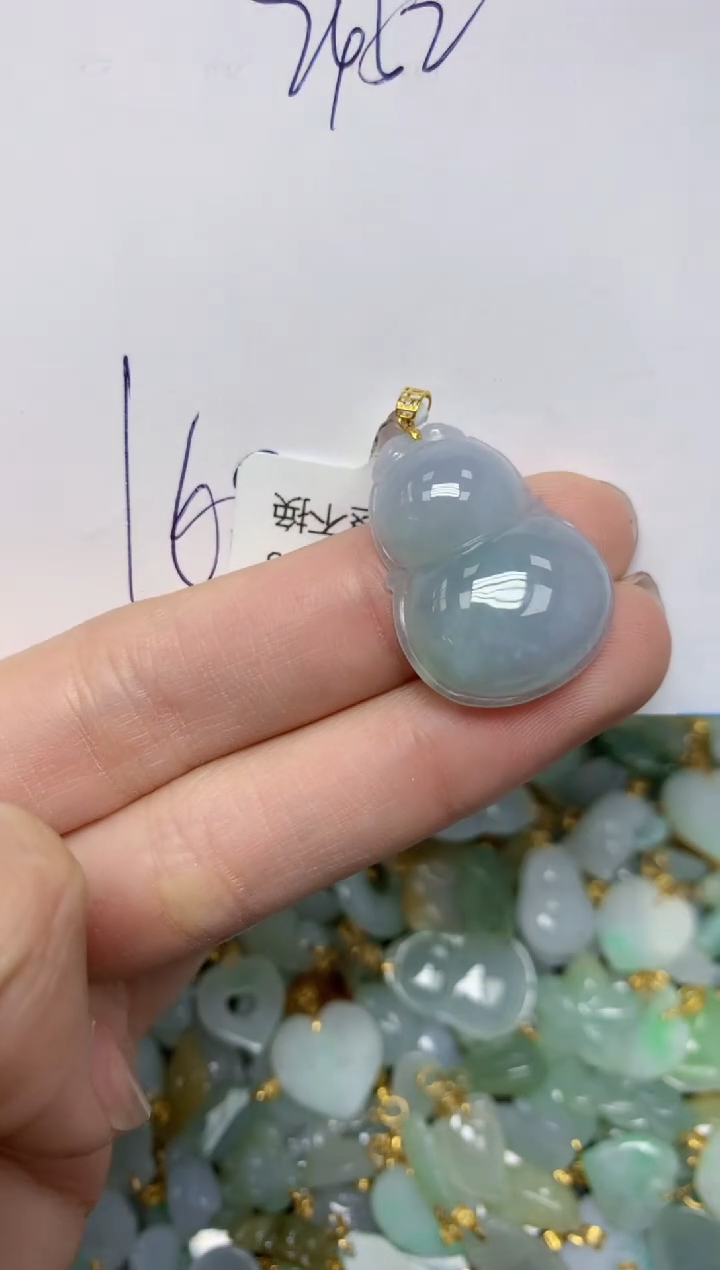 【闪购商品】翡翠颈饰18K金镶嵌天然翡翠A货