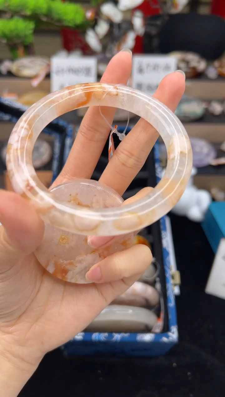 【闪购商品】石英质玉未镶嵌手镯57圈口（赠送镯心）61158