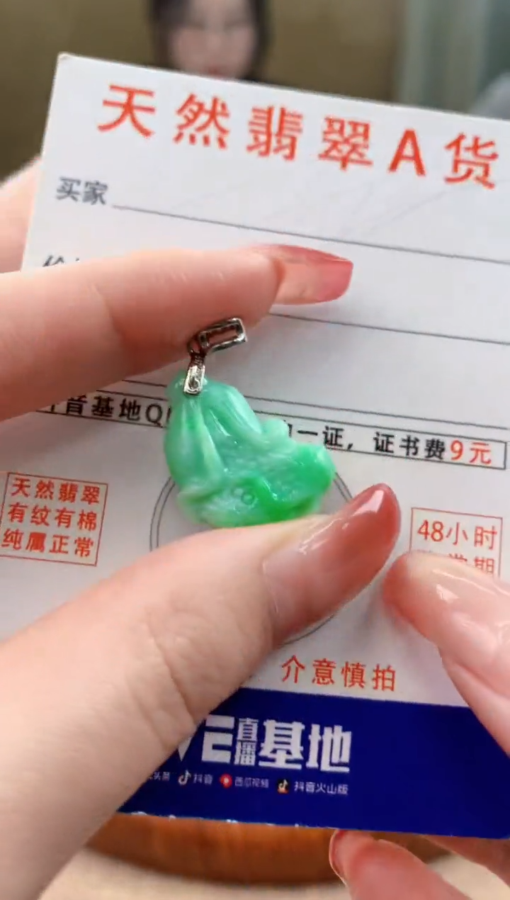 颈饰未镶嵌翡翠天然A货翡翠挂件