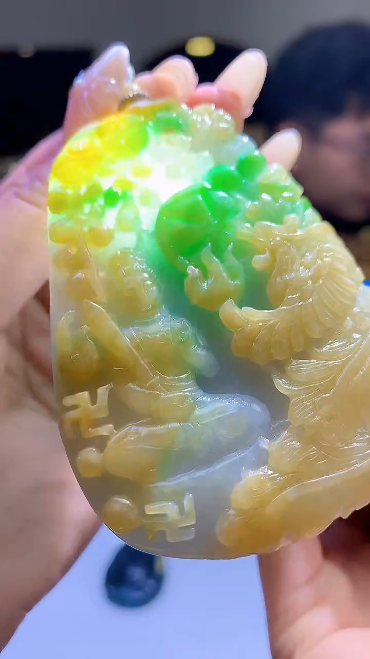 【闪购商品】定制翡翠未镶嵌8003jj-毛货挂件50