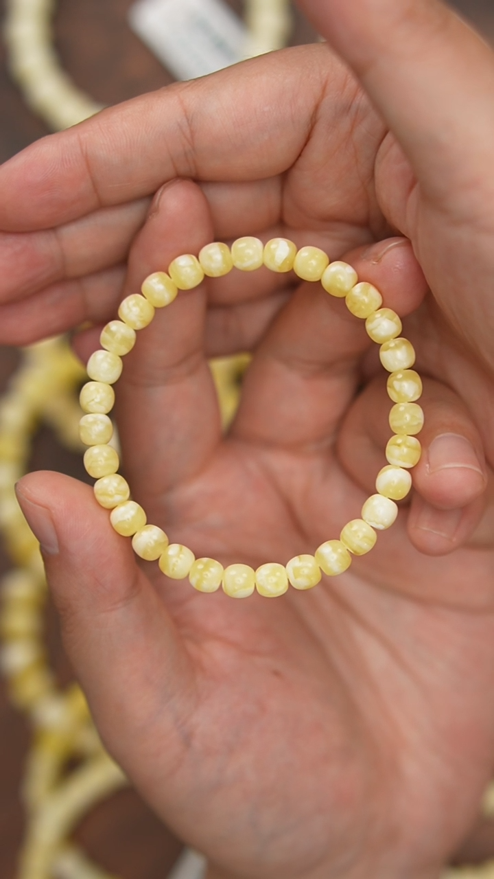 【闪购商品】未镶嵌蜜蜡珠宝奇石 约6.5mm+（单件）