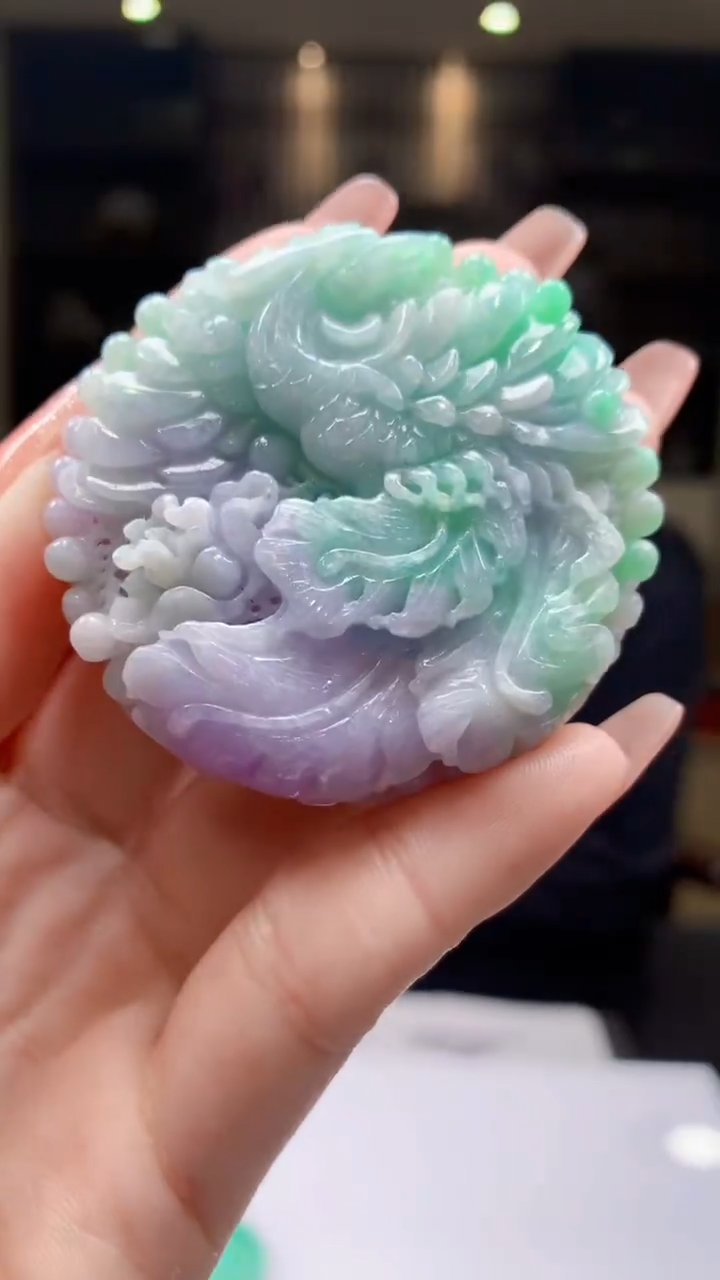 【闪购商品】定制翡翠未镶嵌1074-毛货挂件32