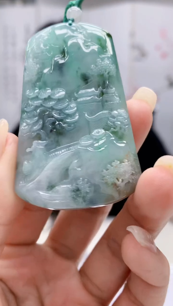 【闪购商品】定制翡翠未镶嵌0405lr-毛货挂件56