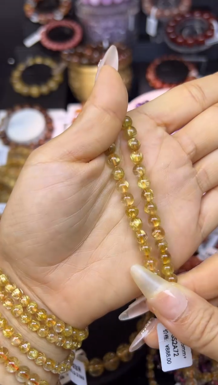 未镶嵌手串水晶金发晶6.1mm