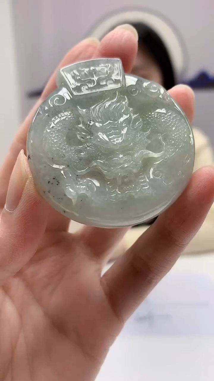 【闪购商品】定制翡翠未镶嵌0405zm-毛货挂件69龙