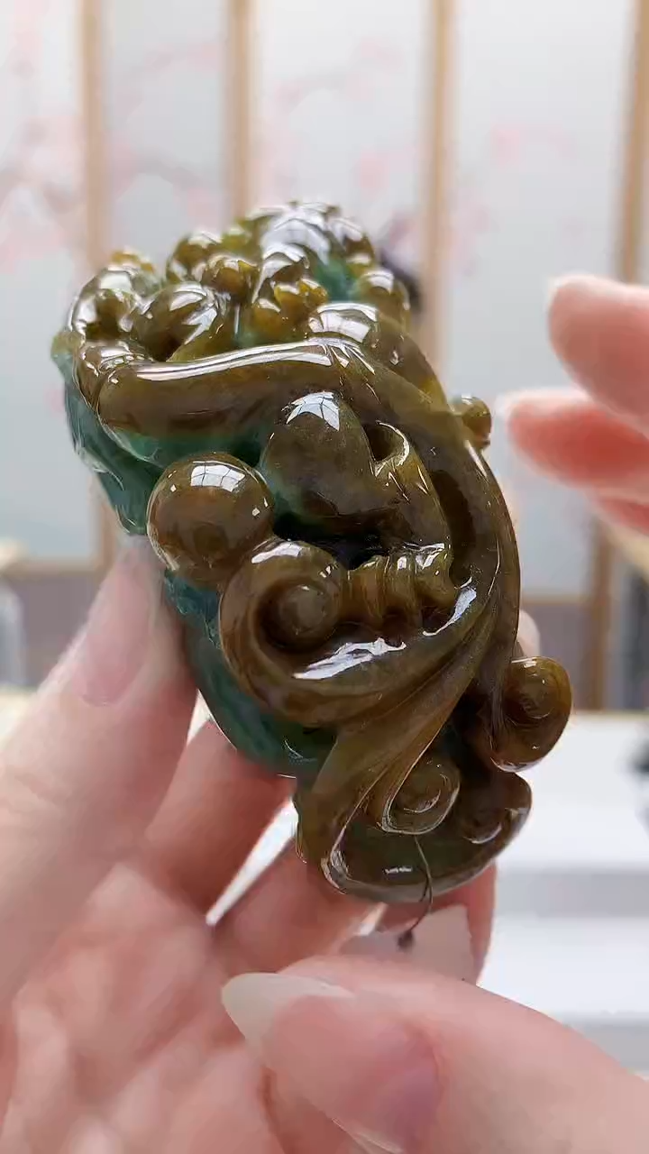未镶嵌定制翡翠5160ry-毛货挂件