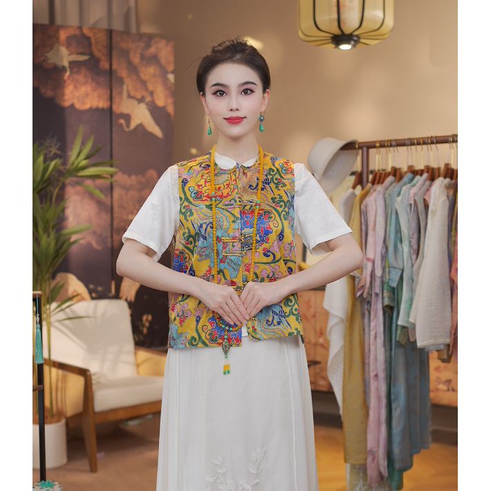  《 花锦-马夹》新中式提花国风时尚休闲高级感复古马夹