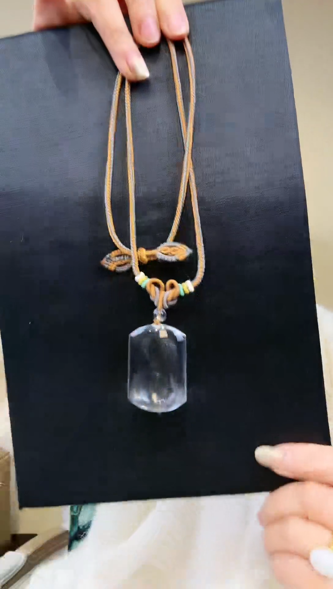 【闪购商品】水晶颈饰未镶嵌平安无事牌