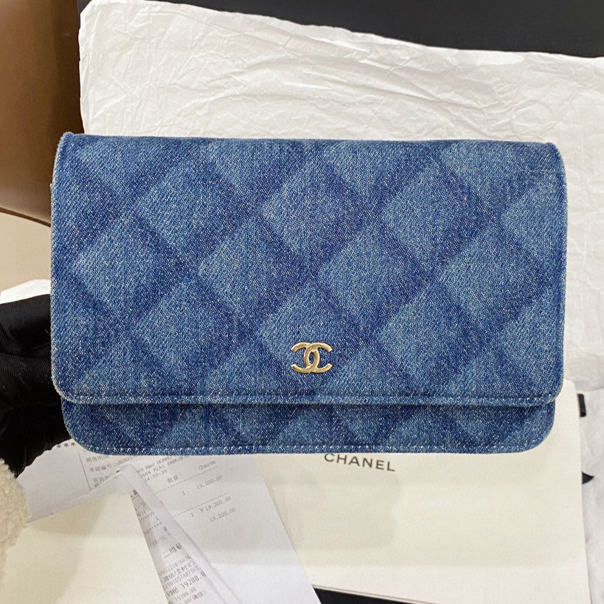 99新 Chanel/香奈儿 牛仔woc发财包/7SH36882