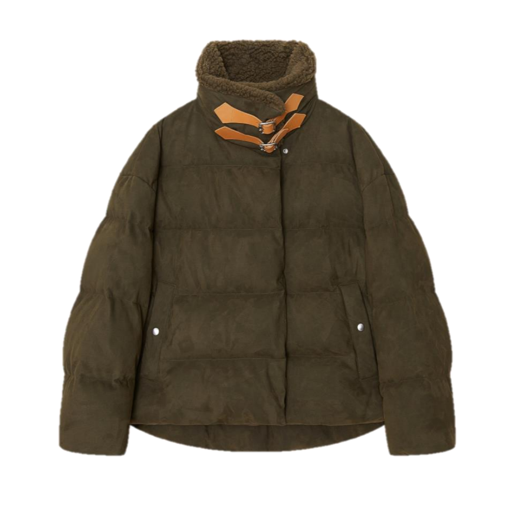 【ONE NINE】IMMI25秋冬新品双排扣高领布面羽绒夹克外套1335A