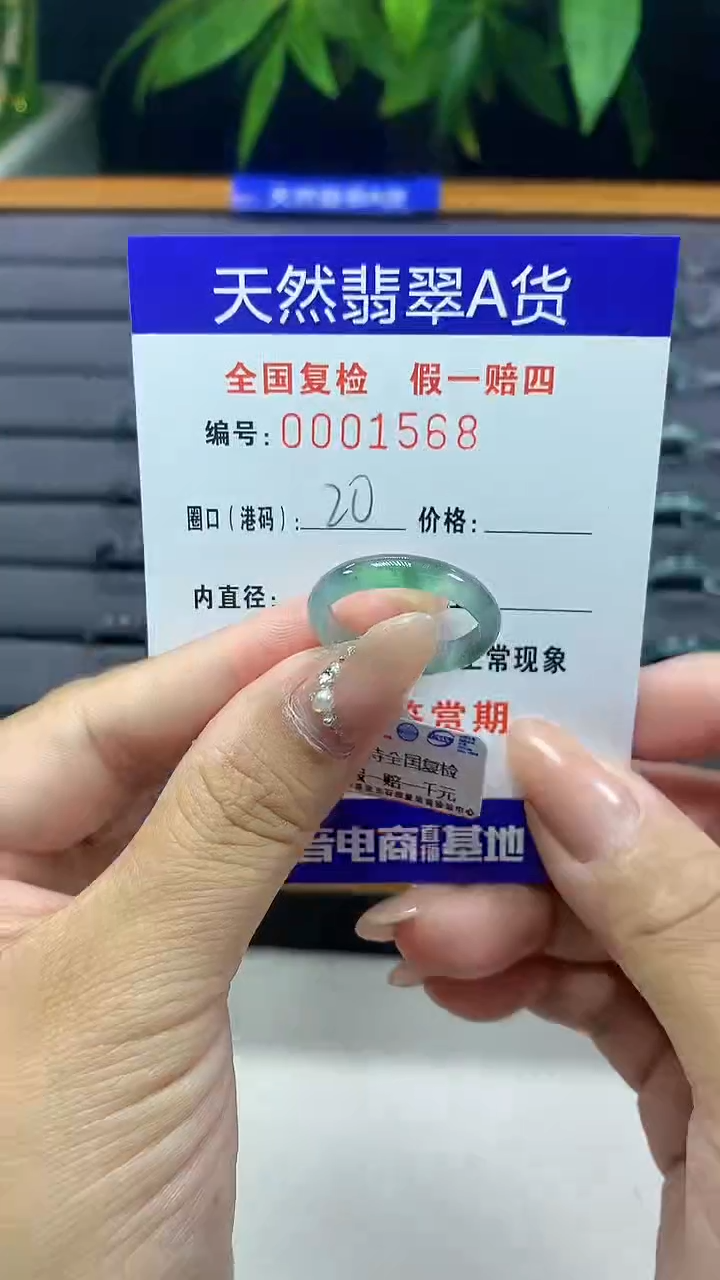 翡翠未镶嵌戒圈天然翡翠A货1568
