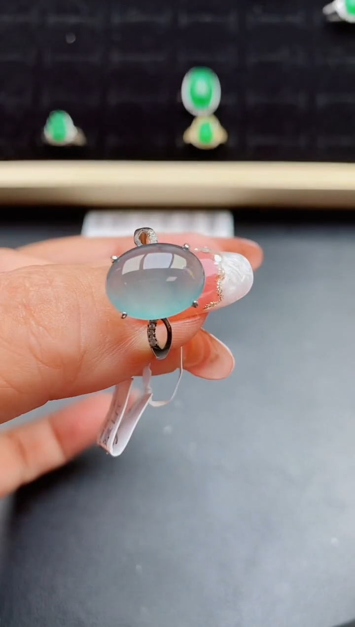 【闪购商品】翡翠戒指银S925镶嵌5000