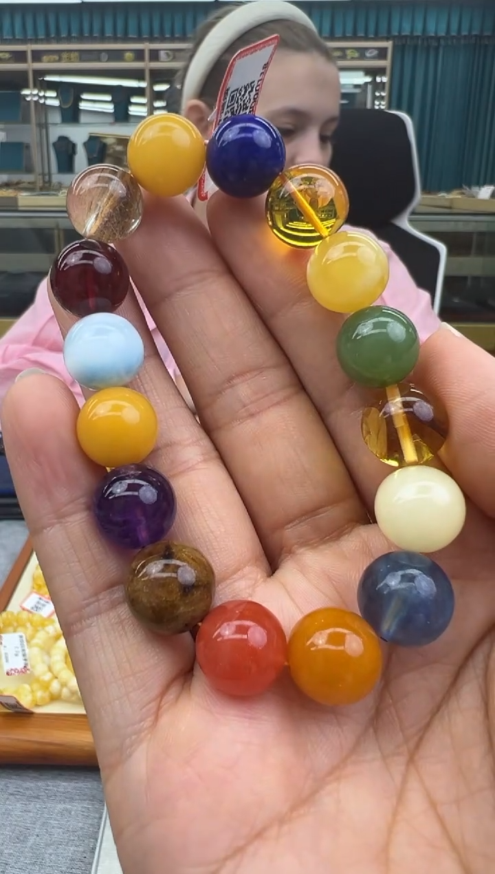 未镶嵌琥珀手链90秒拍号假一罚十