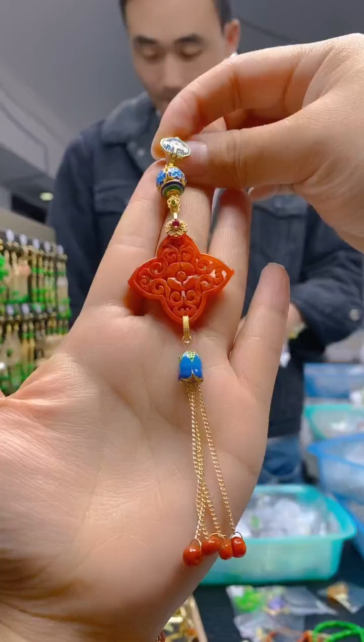 【闪购商品】翡翠耳饰合金0235翡翠压襟