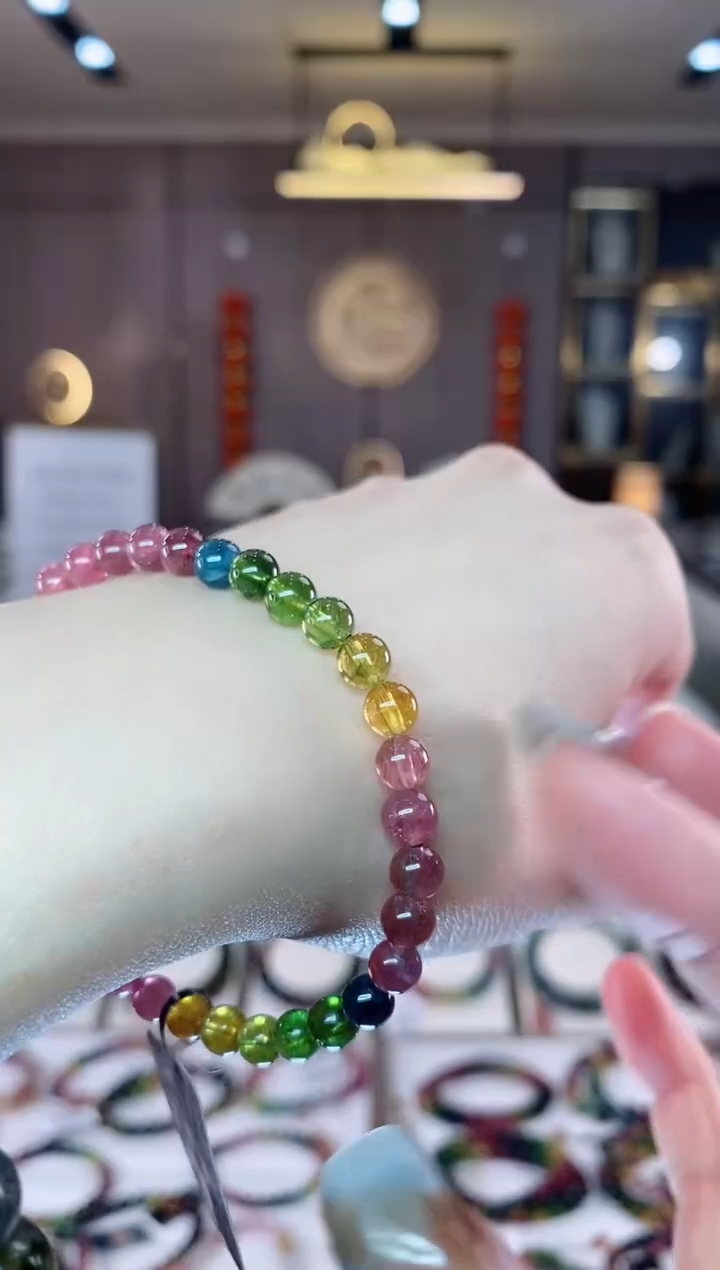 【闪购商品】碧玺单圈手串5mm+未镶嵌一物一证dan