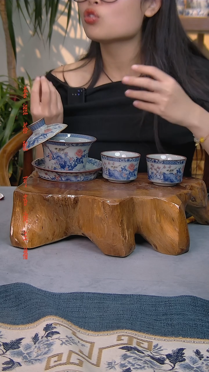 简装家用款3件套 老陶泥开片纹陶瓷茶具