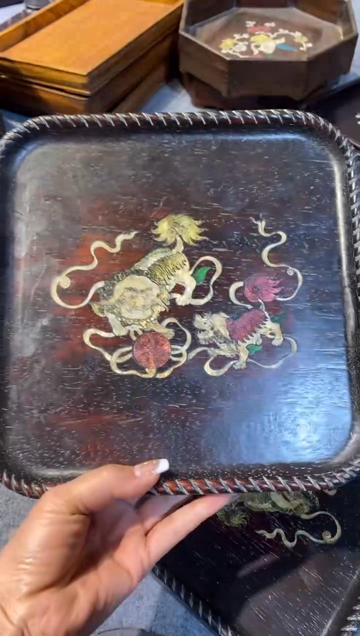 木紫檀拆件雕刻板以直播间实物为准微瑕老物件