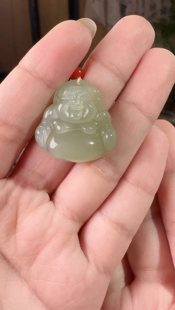 颈饰未镶嵌和田玉25晴水佛公