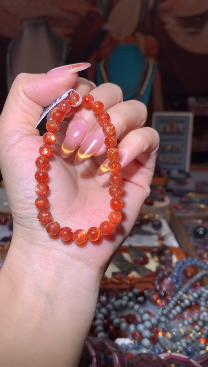 未镶嵌手串日光石金太阳6+mm