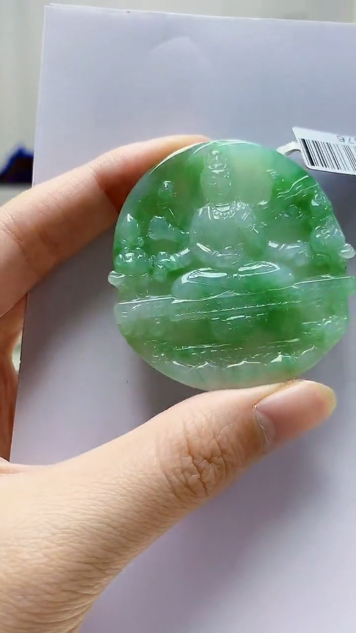 未镶嵌定制翡翠4688zm-毛货挂件千手49