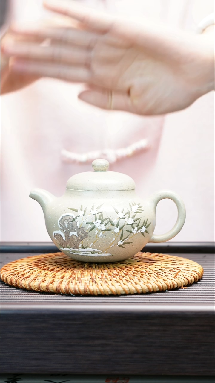 茶壶紫砂老本绿 柿圆 200cc