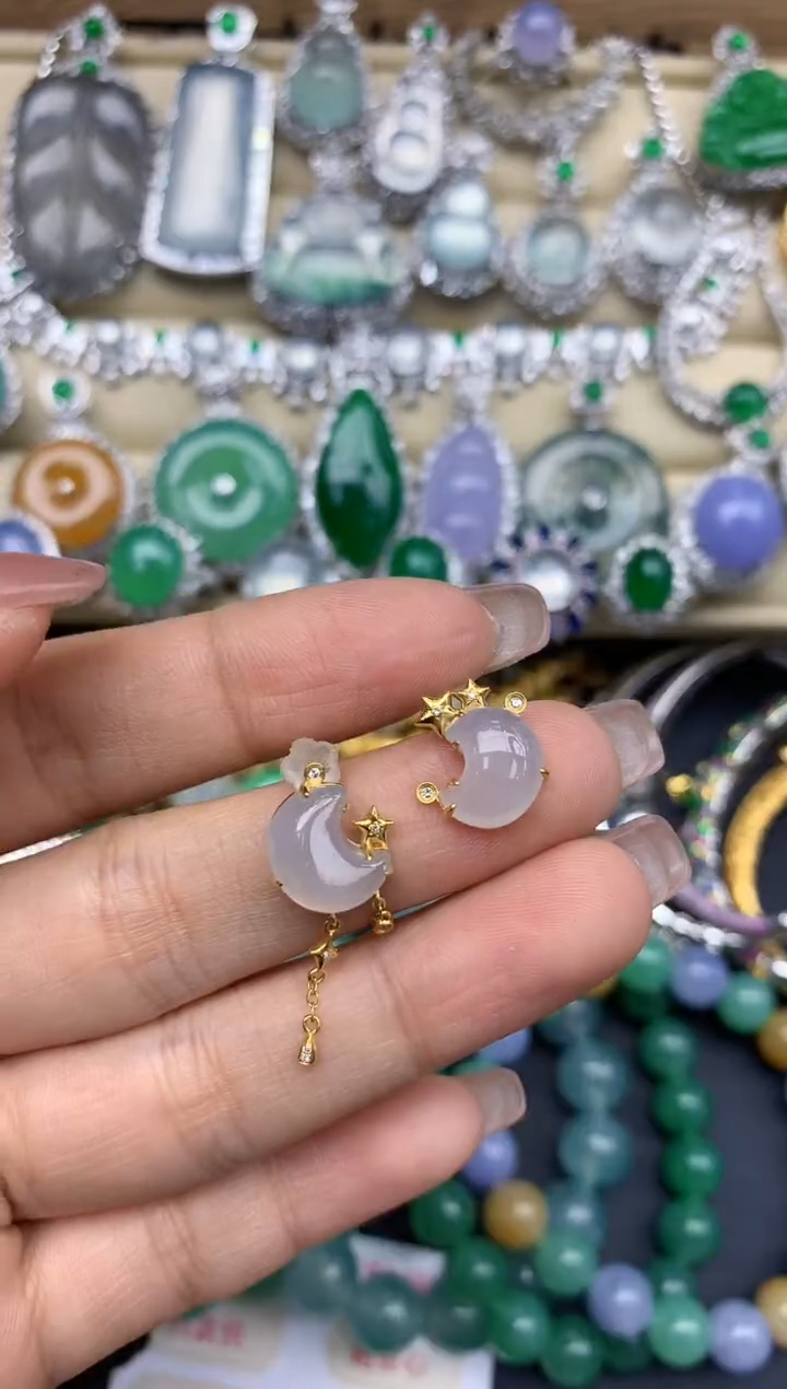 颈饰18K金镶嵌翡翠314-中国好珍宝