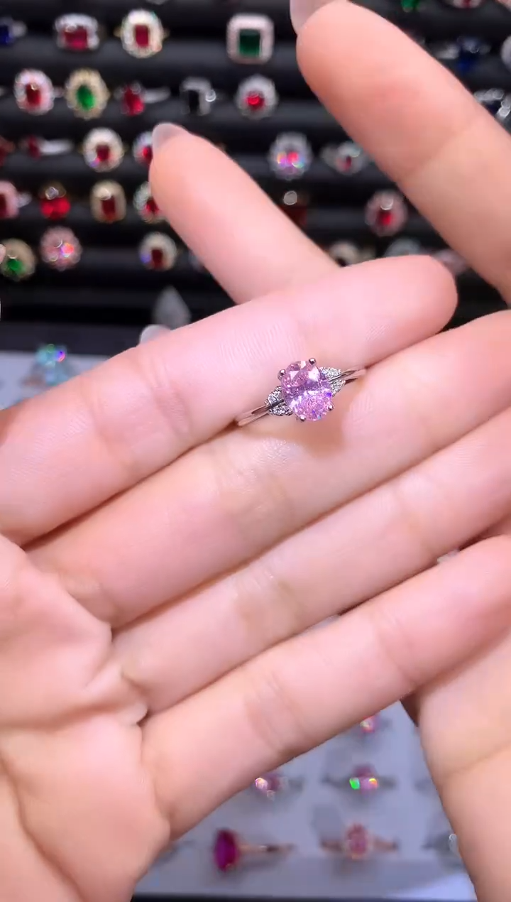 【闪购商品】蓝宝石戒指银S925镶嵌68