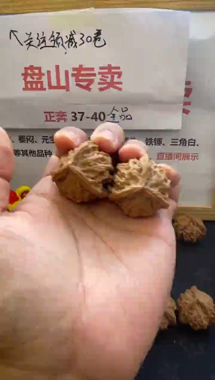 A161盘山三棱【正奔粗筋】3.7尺寸3.7高全品白茬文玩核桃手把件