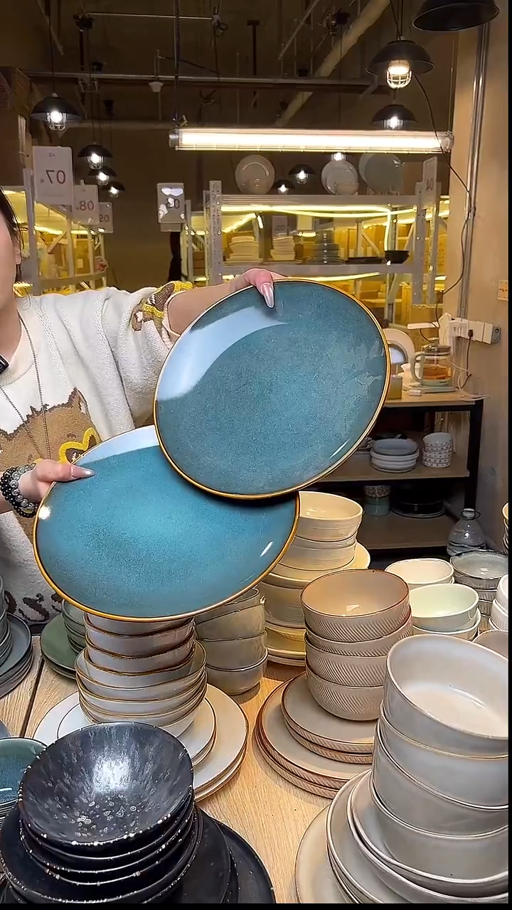 瓷164外贸尾货窑变釉下彩默外微瑕