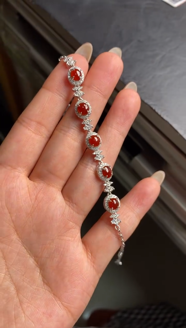 银S925镶嵌戒指翡翠天然A货翡翠