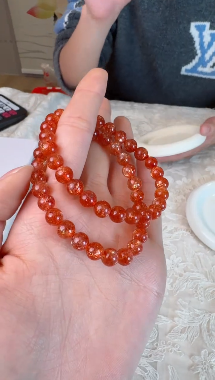 【闪购商品】日光石手串未镶嵌天然金太阳石手串 多样性发其一SG2