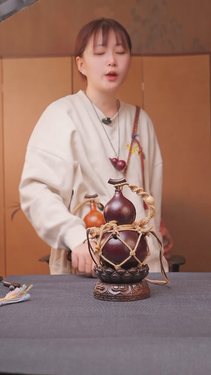 1748号链接精品大漆葫芦现货现发[一物一拍]不包含莲花底座