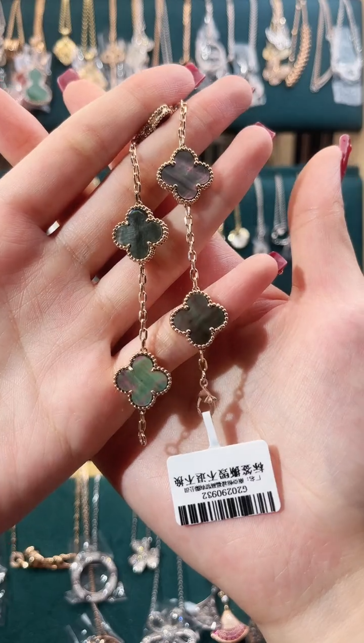 手链贝壳（贝母）18K金镶嵌18K金镶嵌 K玫五花