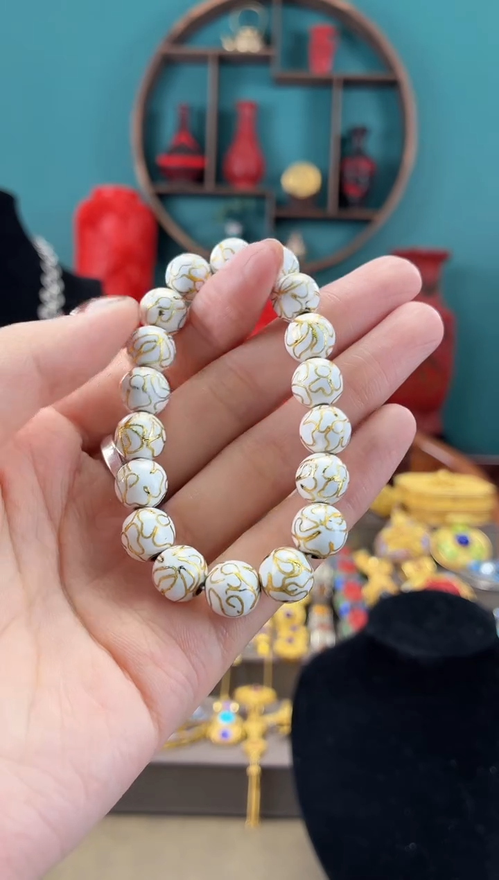 北****乡非遗手工景泰蓝手串1.0白色