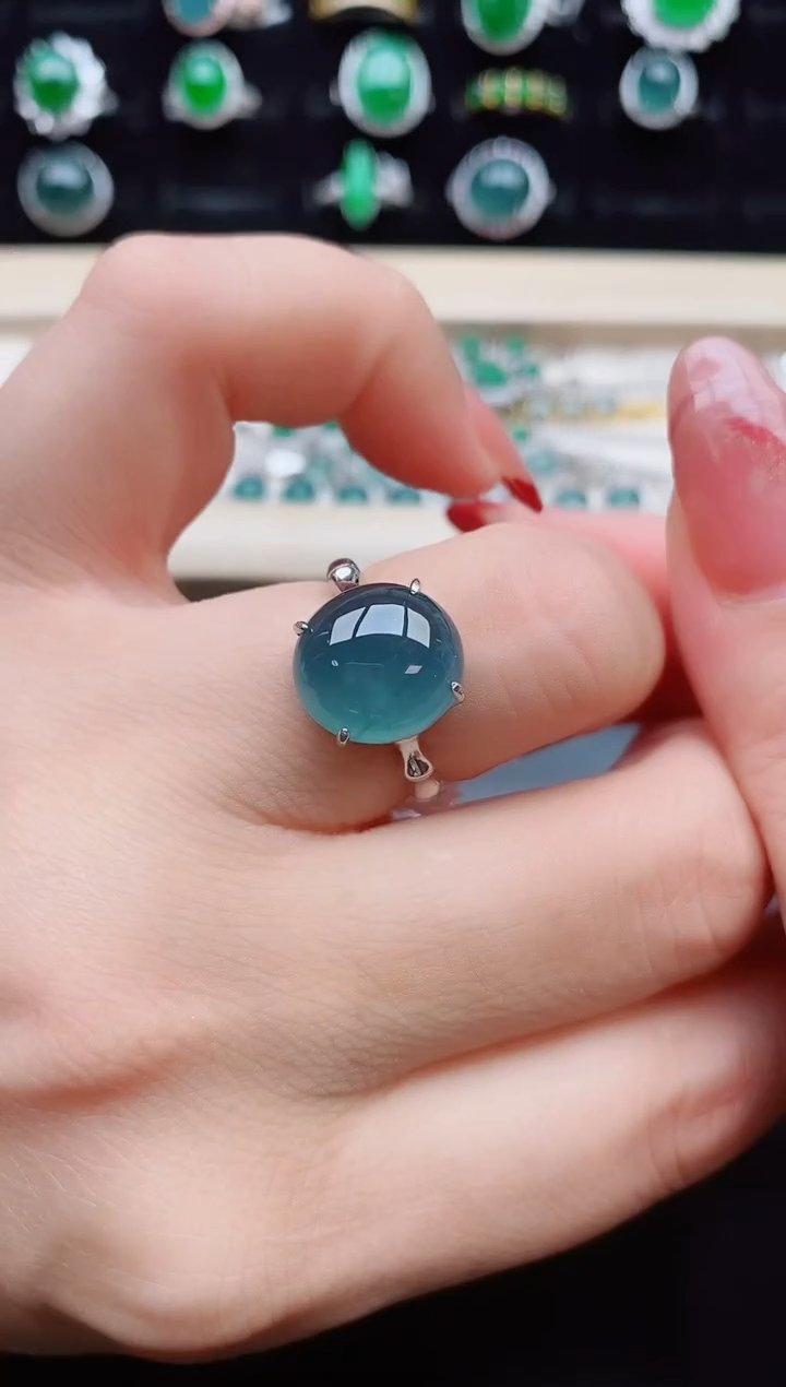 【闪购商品】翡翠戒指银S925镶嵌321321