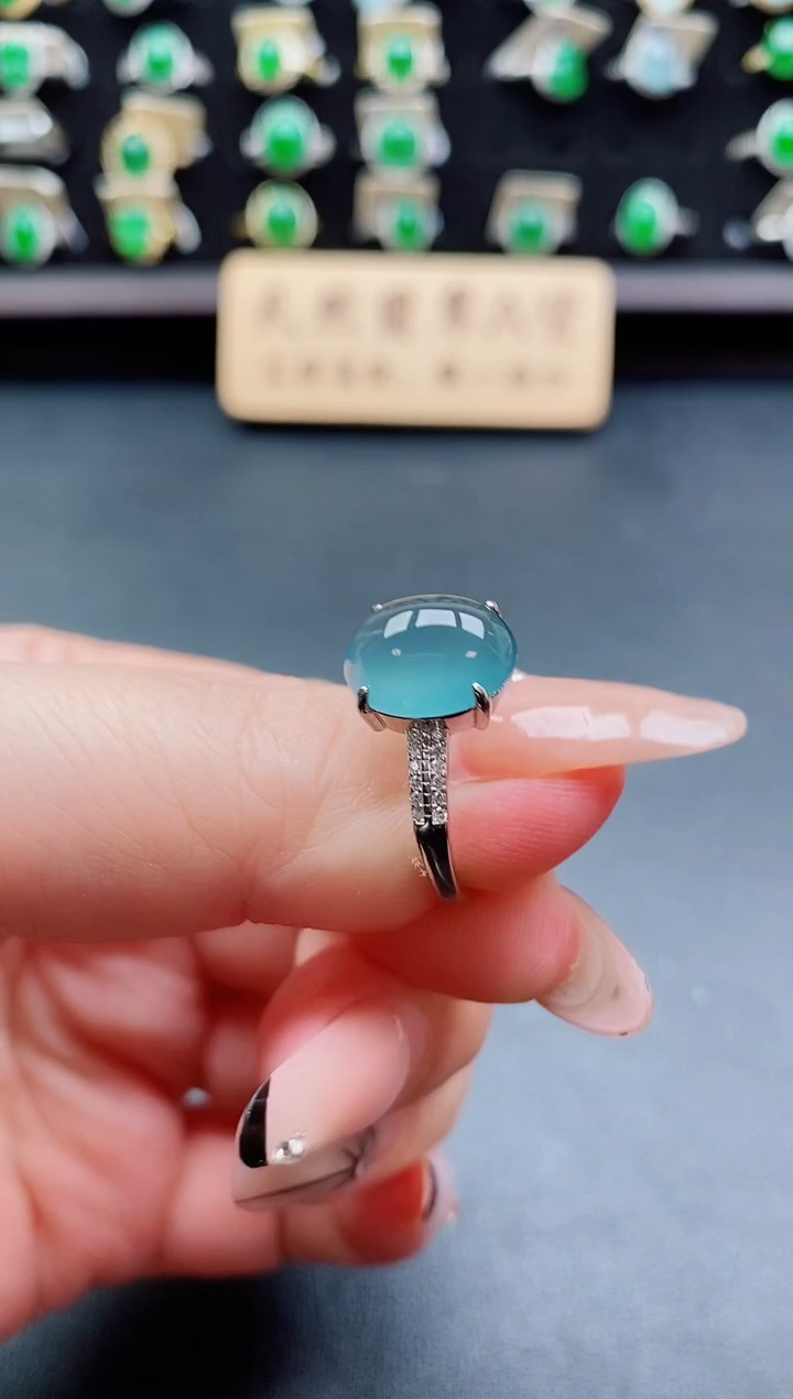 银S925镶嵌戒指翡翠1212