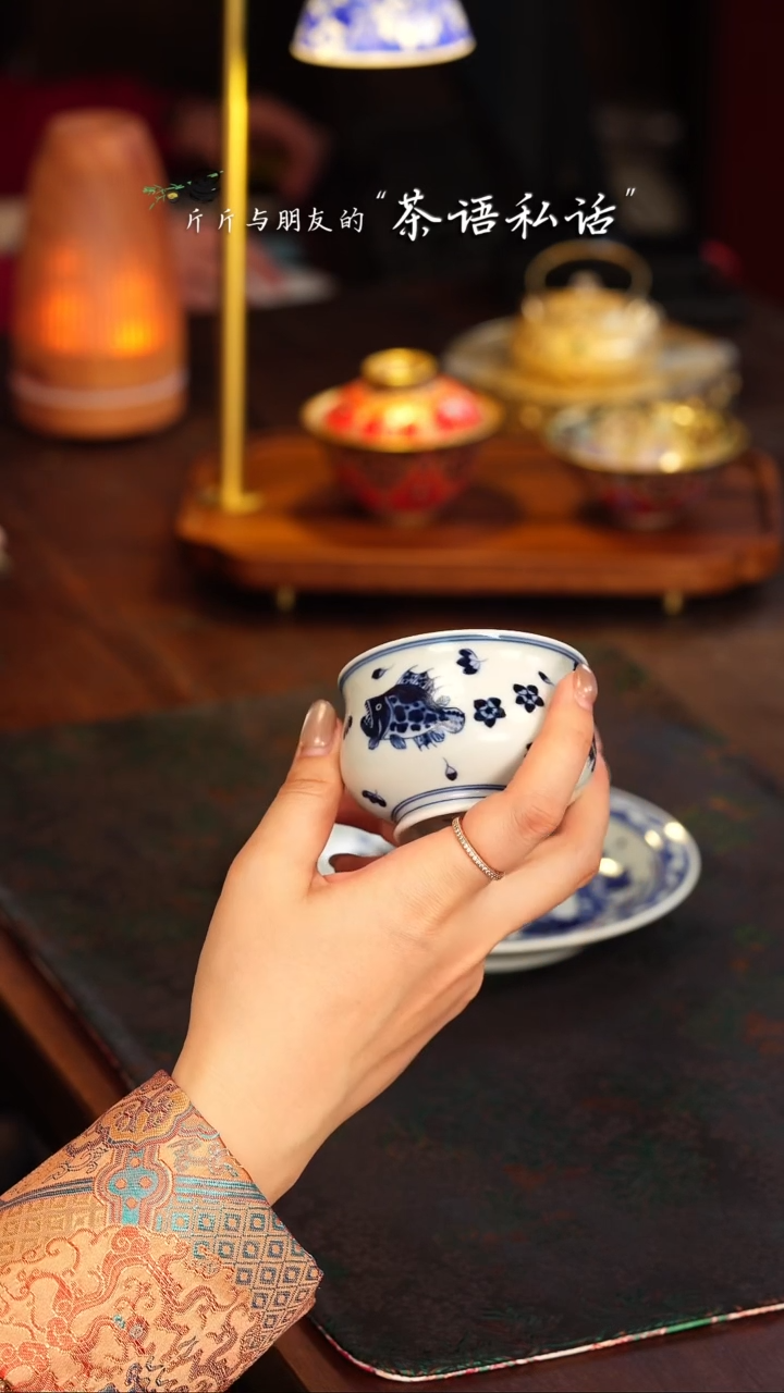 【闪购商品】伴斤茶舍   青花  鳜鱼   单杯