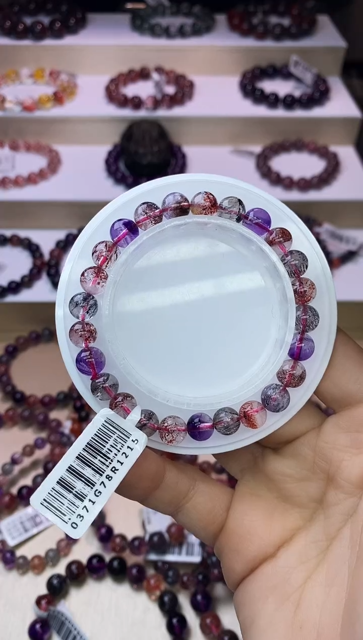 【闪购商品】水晶手链未镶嵌黑加仑超七单圈7m+