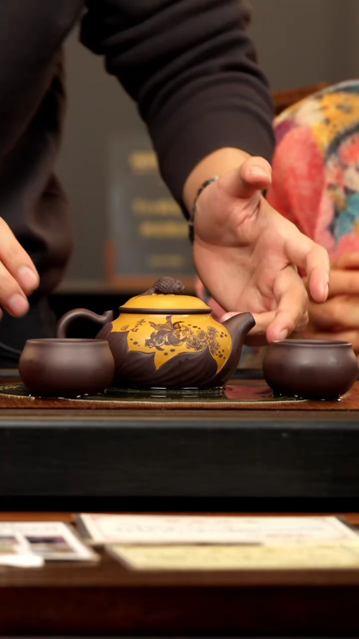 【闪购商品】紫砂茶壶ZCP 黑墩头 鸿运当头 240cc