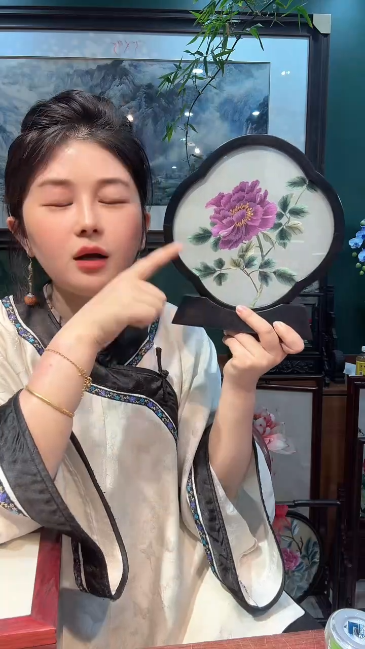 横款非遗苏绣手工刺绣摆台