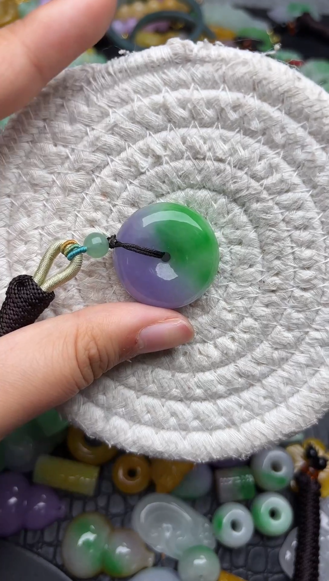 颈饰未镶嵌翡翠缅甸翡翠吊坠