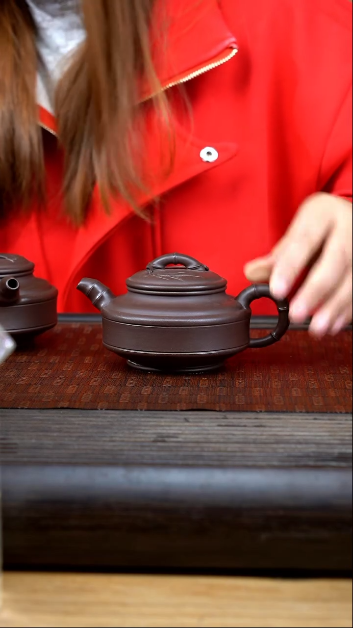 【闪购商品】紫砂茶壶紫泥双线竹鼓微瑕不退不换