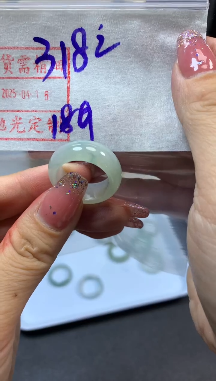 定制翡翠未镶嵌344戒圈18*328元毛货需精抛光发