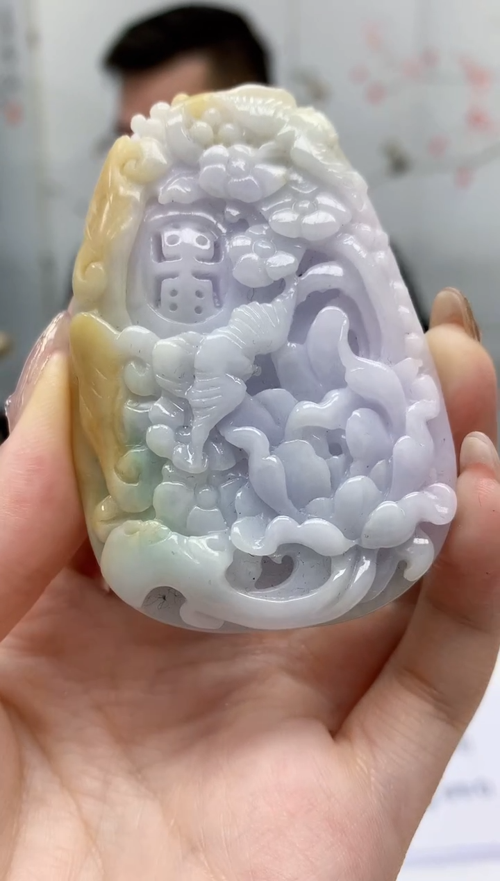 【闪购商品】定制翡翠未镶嵌5152jw-毛货挂件71