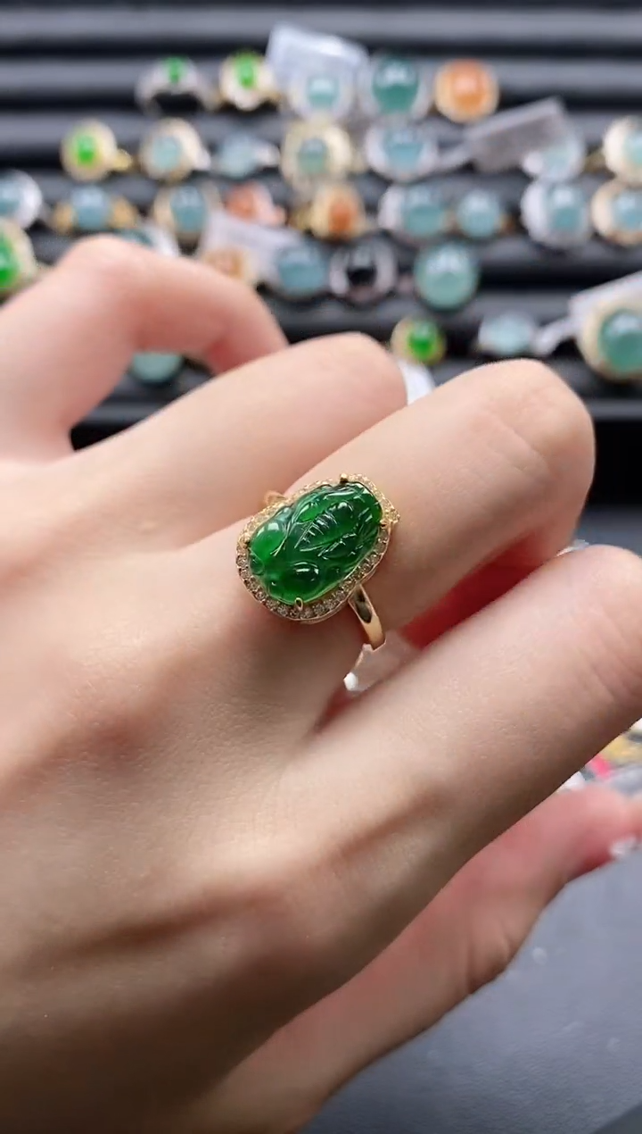 【闪购商品】翡翠戒指银S925镶嵌1111