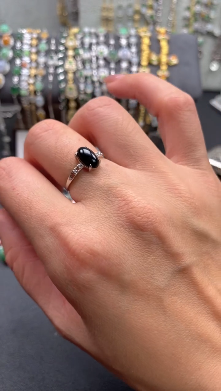 【闪购商品】翡翠戒指银S925镶嵌11111--1