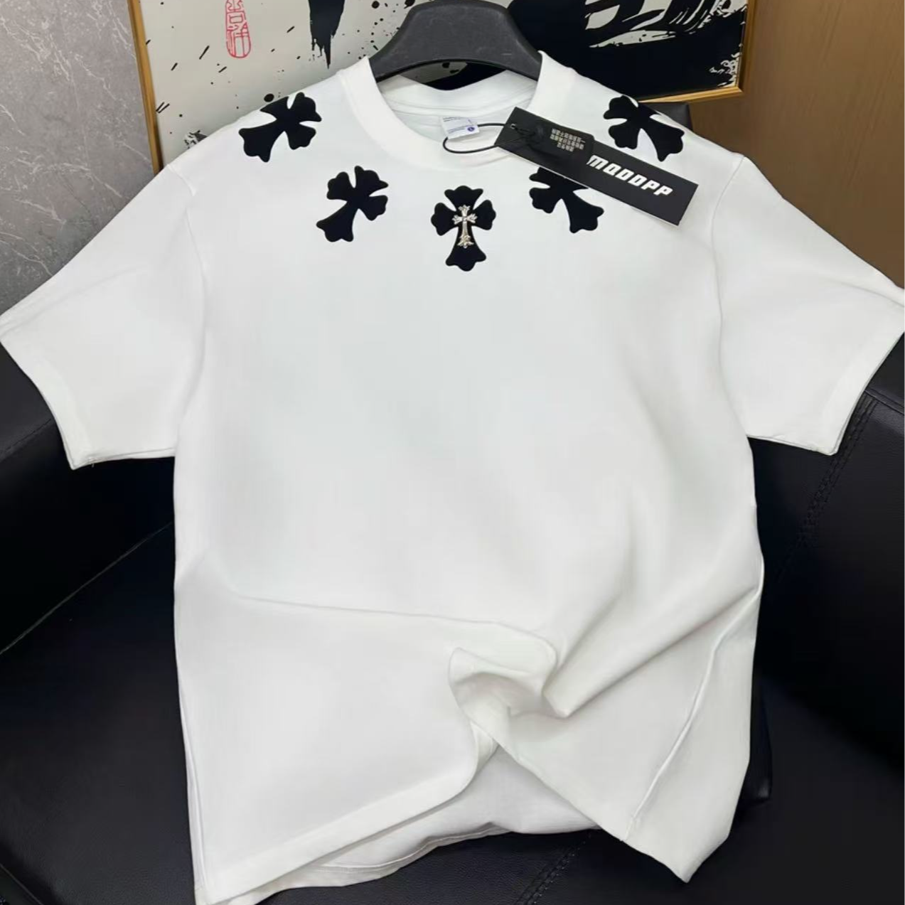 【 55号链接】A奢品仓男女同款 简约重磅情侣百搭潮牌夏季短袖.